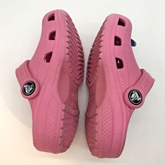 Crocs Iconic Comfort Clogs Unisex Childs C 8 Pink Jibbitz Waterproof Sandals - Picture 7 of 12